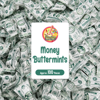 Money Buttermints Individually Wrapped, 100 Pieces | Creamy Mint Candy for Casino Party Favors, Trade Show Giveaways & Money Candy Gifts | Fun Dollar Treats For Events