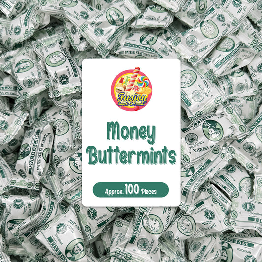 Money Buttermints Individually Wrapped, 100 Pieces | Creamy Mint Candy for Casino Party Favors, Trade Show Giveaways & Money Candy Gifts | Fun Dollar Treats For Events
