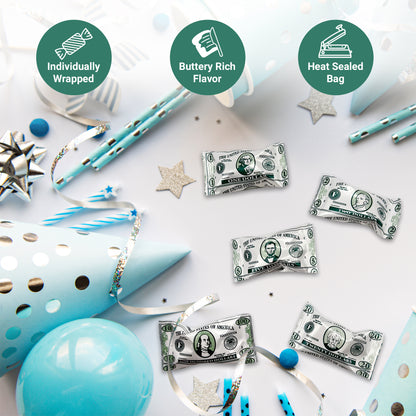 Money Buttermints Individually Wrapped, 100 Pieces | Creamy Mint Candy for Casino Party Favors, Trade Show Giveaways & Money Candy Gifts | Fun Dollar Treats For Events