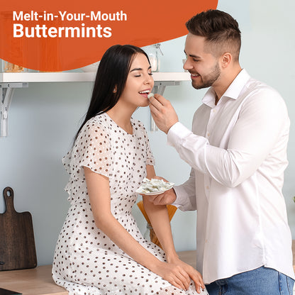 Mr. & Mrs. Buttermints - 100 Count - Butter Mints Individually Wrapped - Wedding & Bridal Shower Mints