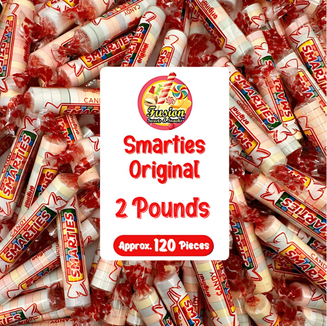 Smarties Candy - 2 Pounds Bulk Bag - Original Flavor - Individually Wrapped - Classic Smarties Candy Rolls