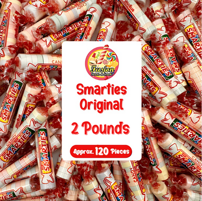 Smarties Candy - 2 Pounds Bulk Bag - Original Flavor - Individually Wrapped - Classic Smarties Candy Rolls