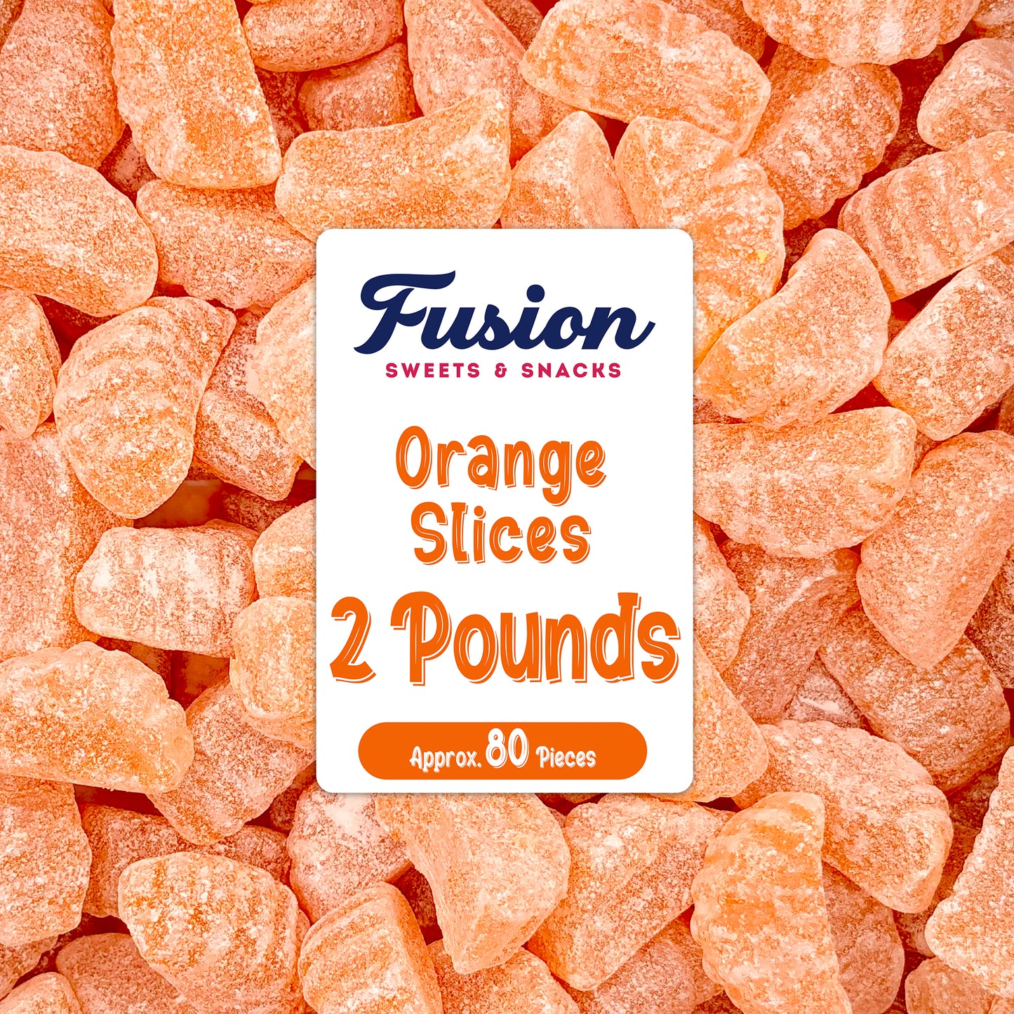 Orange Slices Candy - 2 Pound Bulk Bag (Approx 70 Count) Orange Jelly Candy, Nostalgic Fruit Slices Candies for Office Bowls, Buffets, Snacking and More