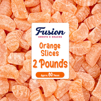 Orange Slices Candy - 2 Pound Bulk Bag (Approx 70 Count) Orange Jelly Candy, Nostalgic Fruit Slices Candies for Office Bowls, Buffets, Snacking and More