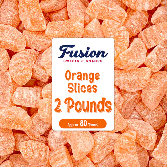 Orange Slices Candy - 2 Pound Bulk Bag (Approx 70 Count) Orange Jelly Candy, Nostalgic Fruit Slices Candies for Office Bowls, Buffets, Snacking and More