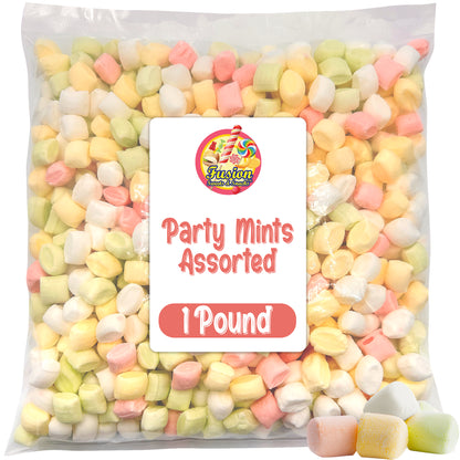 Party Mints Assorted - 1 Pound Bulk Bag Baby Shower Mint - After Dinner Mints- Colorful Delicious Pastel Colored, Great Wedding Mint