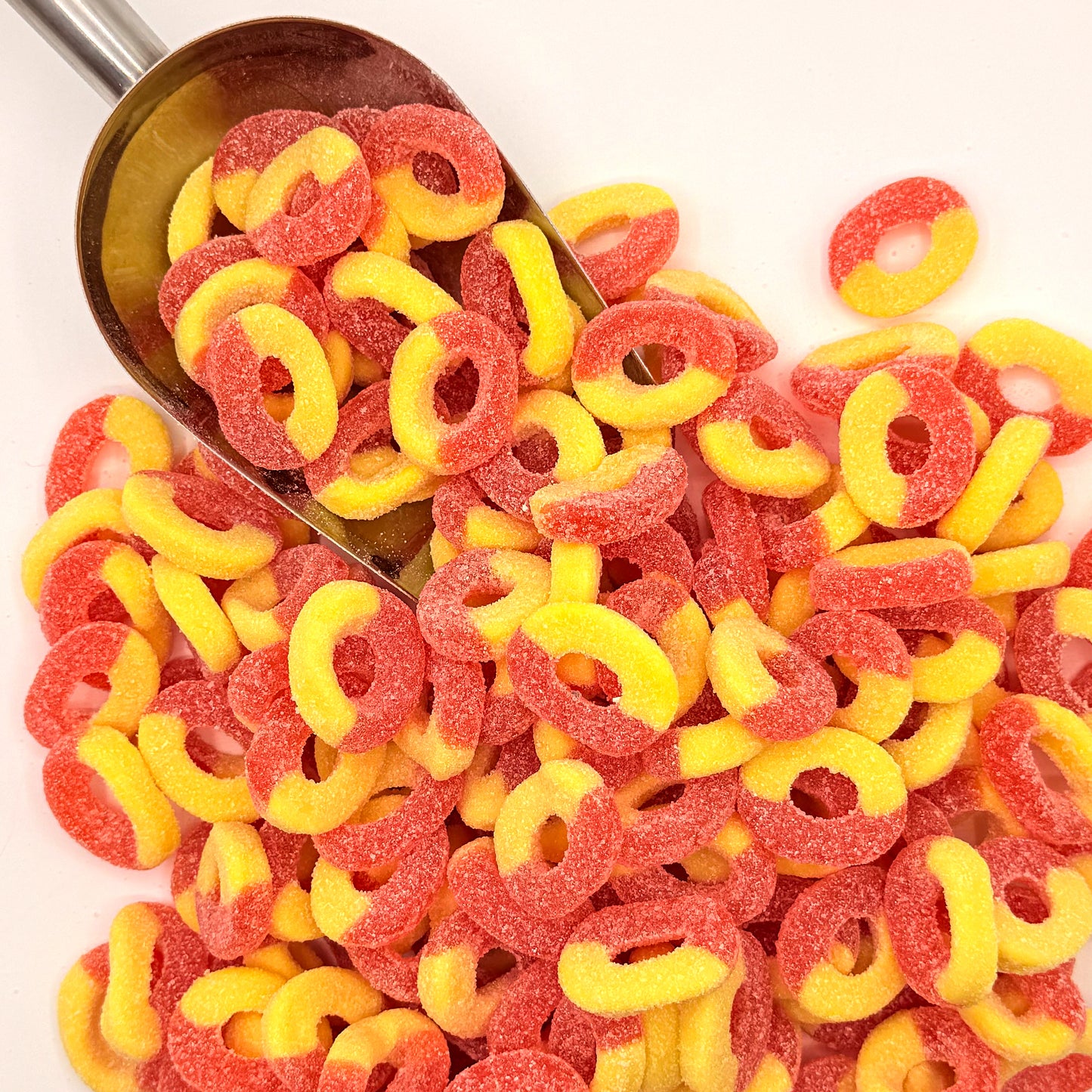 Peach Rings Gummy Candy 1 lb – Soft Chewy Sweet & Sour Gummies Bulk Bag, Juicy Peach Rings Bulk For Snacking, Party Treats & Candy Bowls