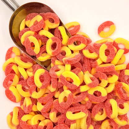 Peach Rings Gummy Candy 1 lb – Soft Chewy Sweet & Sour Gummies Bulk Bag, Juicy Peach Rings Bulk For Snacking, Party Treats & Candy Bowls