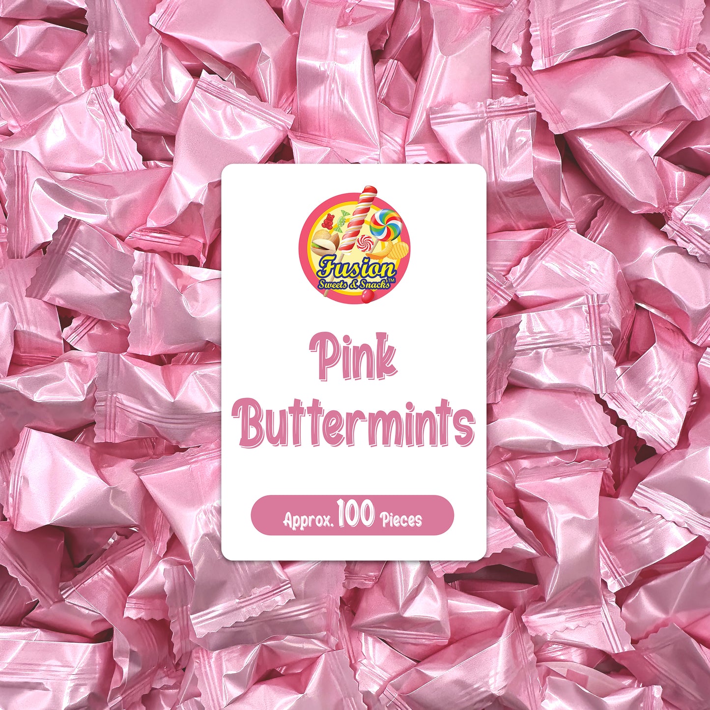 Pink Buttermints - 100 Count - Pink Candy For Baby Shower - Baby Shower Candy - Perfect For Gender Reveal Parties, Hospital Goodie Bags, Welcome Baby Party, And More