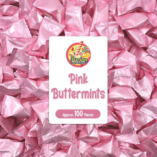Pink Buttermints - 100 Count - Pink Candy For Baby Shower - Baby Shower Candy - Perfect For Gender Reveal Parties, Hospital Goodie Bags, Welcome Baby Party, And More