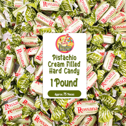 Rossana Pistachio Candy – 1 Pound Bag – Italian Hard Candy Individually Wrapped – Classic Pistachio Treat – Puntini Style Sweets – Authentic Italian Candy from Italy
