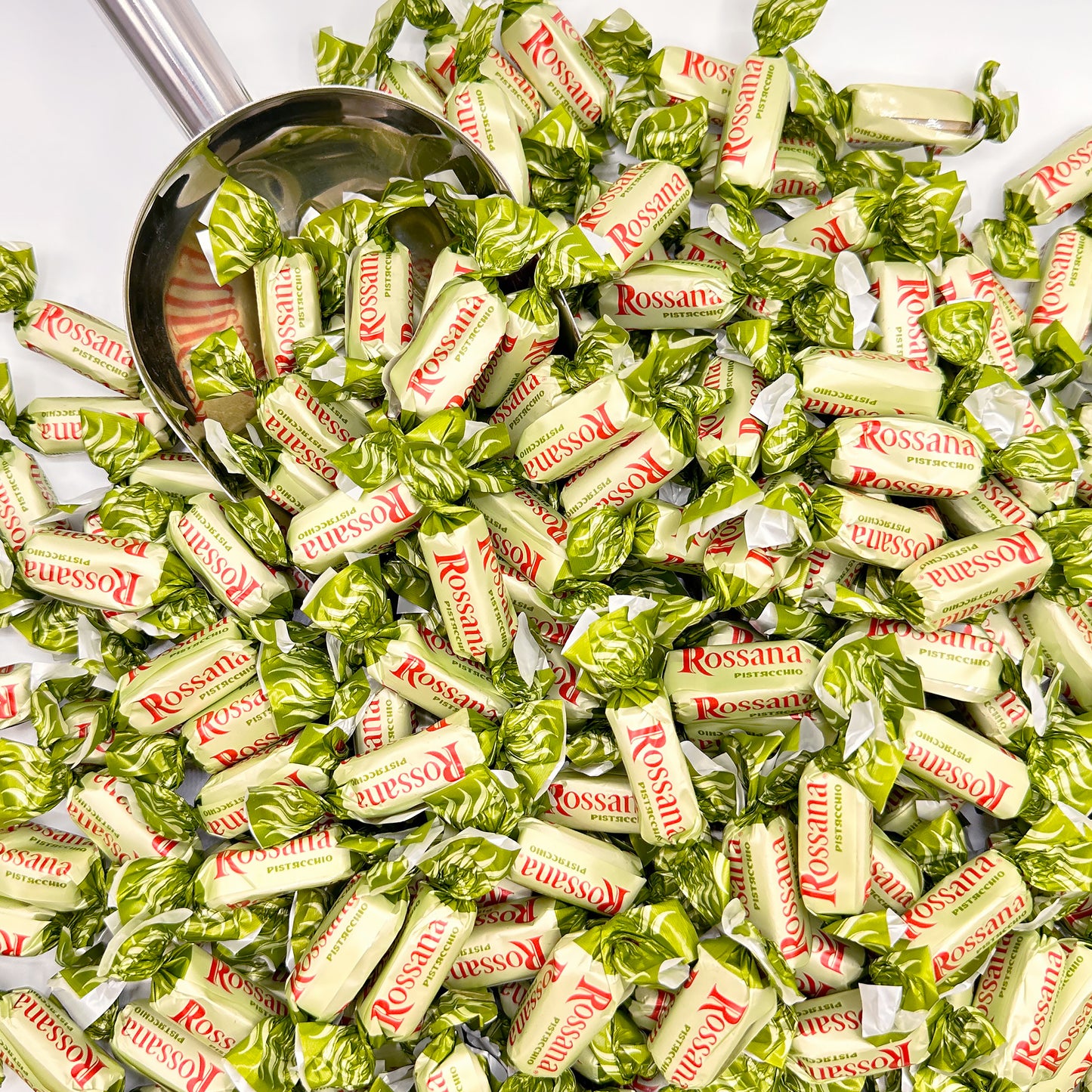 Rossana Pistachio Candy – 1 Pound Bag – Italian Hard Candy Individually Wrapped – Classic Pistachio Treat – Puntini Style Sweets – Authentic Italian Candy from Italy