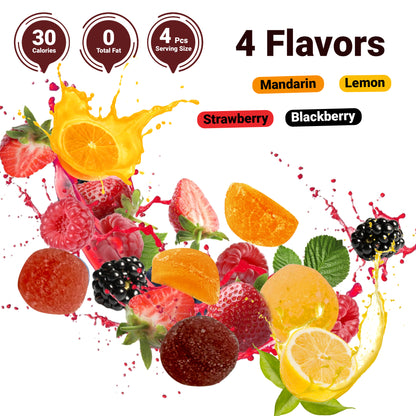 Sugar Free Bonelle Italian Fruit Jelly Candy - 1 Pound (Approx. 115 Pieces) - Sugar Free Candy Individually Wrapped - Perfect For Snacks, Movie Theatre, Gift Baskets, And More