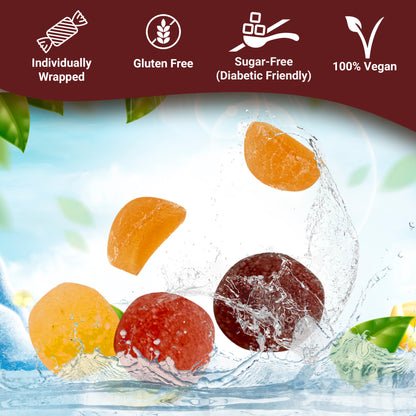Sugar Free Bonelle Italian Fruit Jelly Candy - 1 Pound (Approx. 115 Pieces) - Sugar Free Candy Individually Wrapped - Perfect For Snacks, Movie Theatre, Gift Baskets, And More