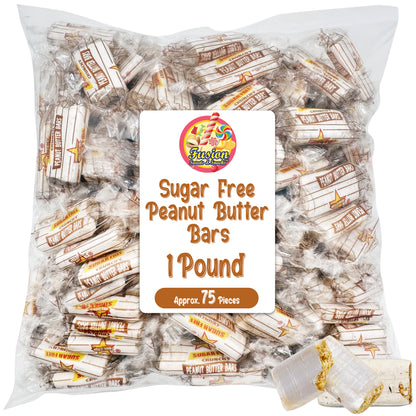 Sugar Free Peanut Butter Bars - 1 Pound Individually Wrapped - Atkinson Bulk Peanut Butter Candy