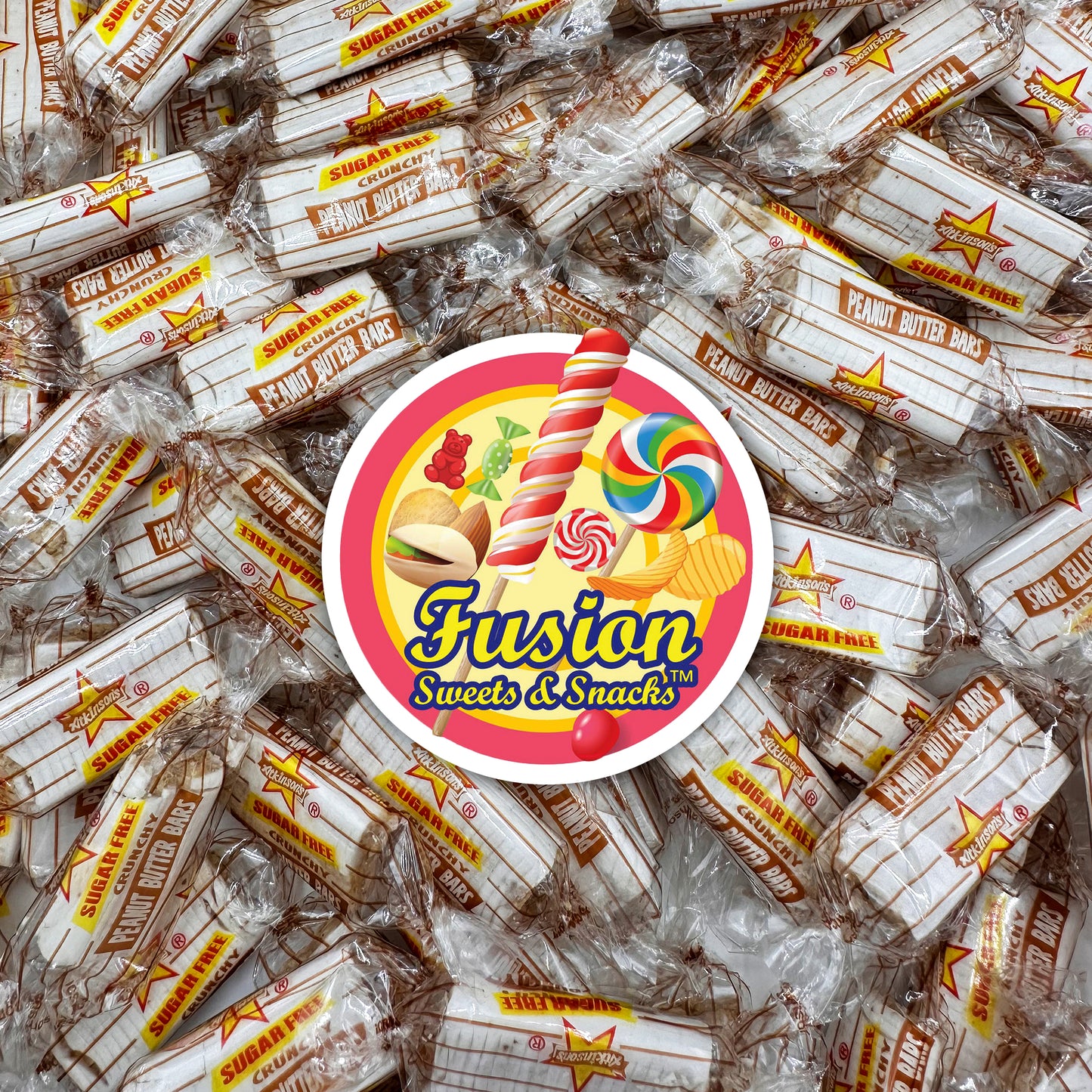 Sugar Free Peanut Butter Bars - 1 Pound Individually Wrapped - Atkinson Bulk Peanut Butter Candy