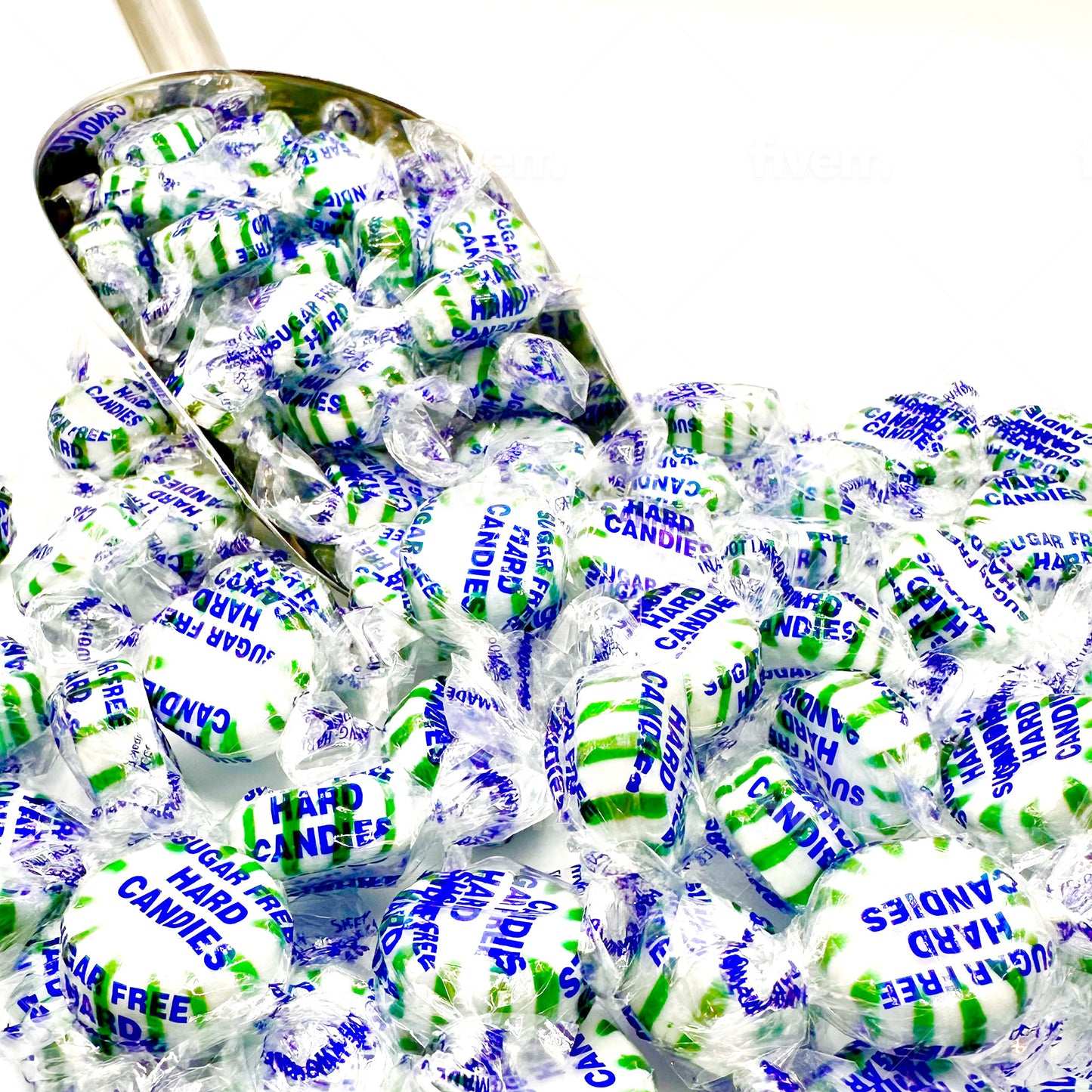 Arcor Sugar Free Spearmint Starlight Hard Candy - 1lb Bulk Bag - Keto Friendly Sugar Free Mints Individually Wrapped - Delicious Sugar Free Mint Candy for Fresh Breath