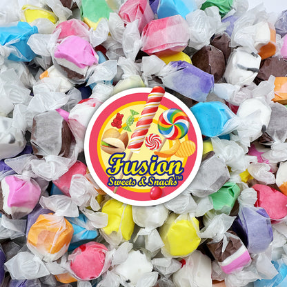 Assorted Salt Water Taffy Individually Wrapped - 2 Pound Bag - Saltwater Taffy Bulk Candy Individually Wrapped - Old Fashioned Retro Candy - Party Favor Dessert Snack