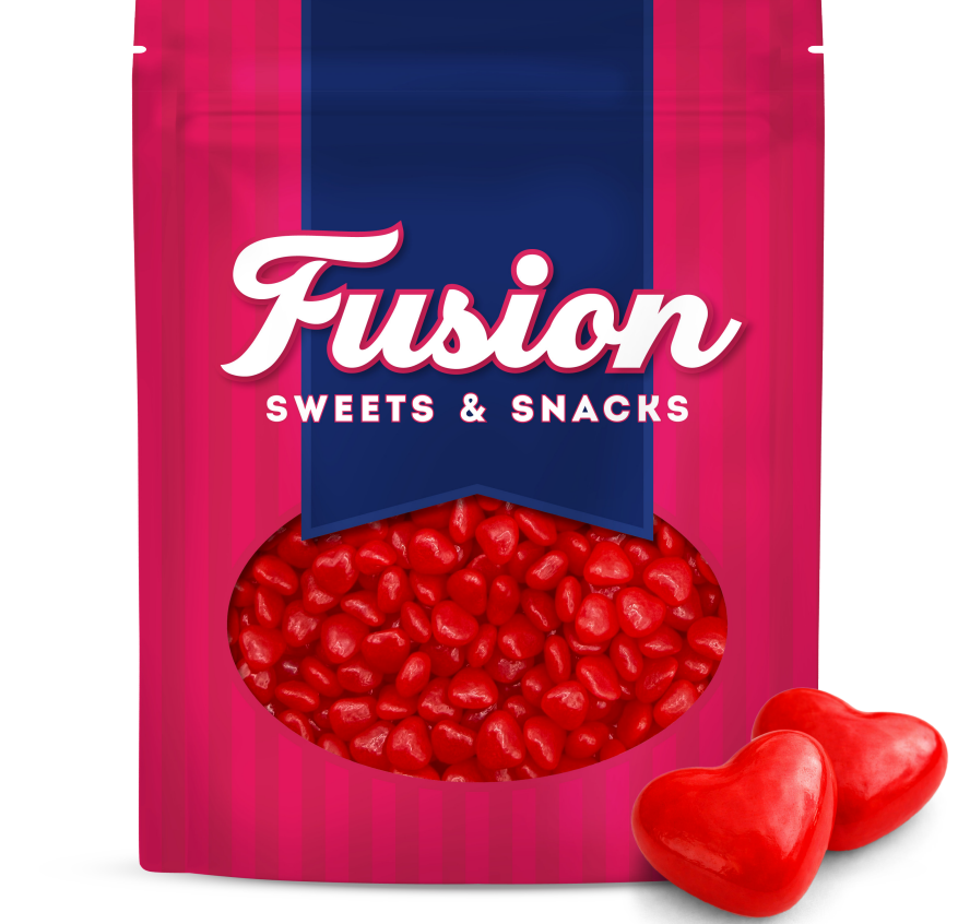 Cinnamon Candy Heart Imperials - 1 Pound Bulk Heart Candy, Old Fashioned Cinnamon Hearts For Baking, Decorating, Snacking, & More - Heart Shaped Cinnamon Imperials