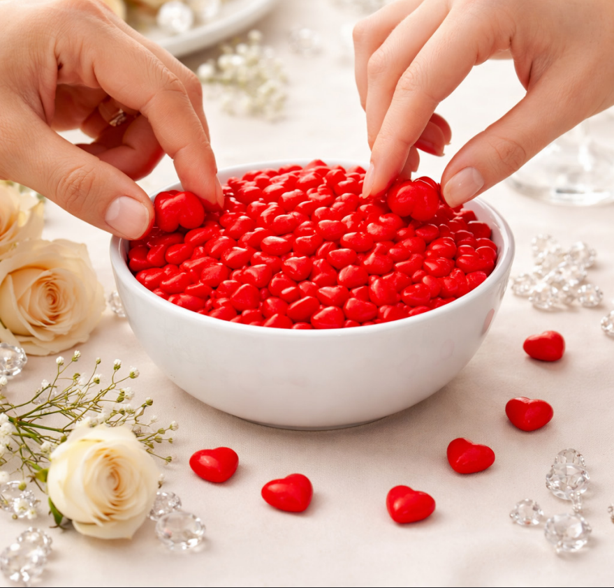 Cinnamon Candy Heart Imperials - 1 Pound Bulk Heart Candy, Old Fashioned Cinnamon Hearts For Baking, Decorating, Snacking, & More - Heart Shaped Cinnamon Imperials