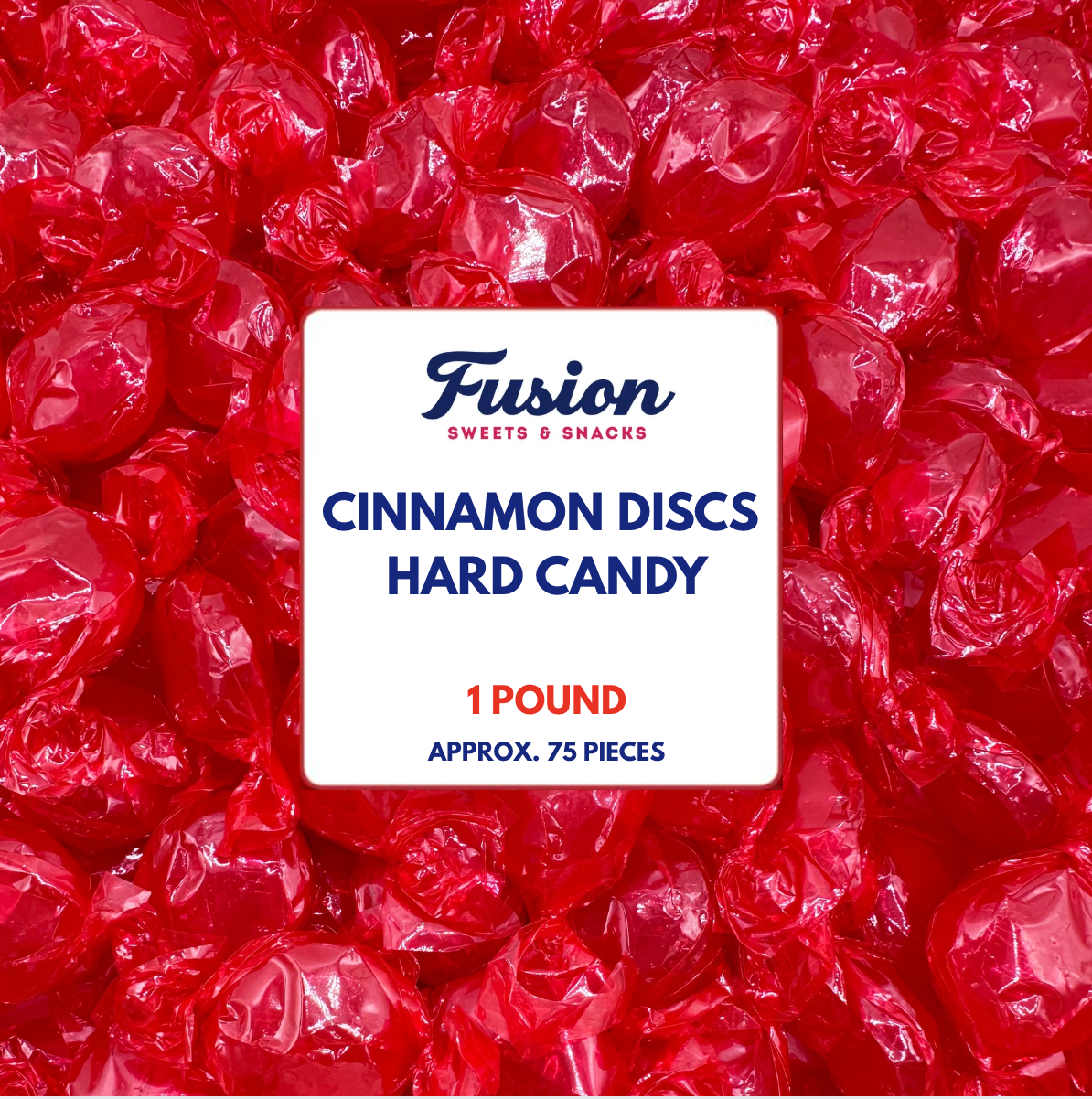 Cinnamon Discs Hard Candy - Bulk 1 Pound Individually Wrapped Red Cinnamon Candies