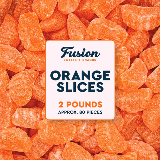 Orange Slices Candy - 2 Pound Bulk Bag (Approx 70 Count) Orange Jelly Candy, Nostalgic Fruit Slices Candies for Office Bowls, Buffets, Snacking and More