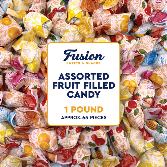 Fruit Filled Candy - Assorted 1 Pound Bulk Bag, Arcor Bon Bon Fruitfuls Candy, Individually Wrapped Hard Candy