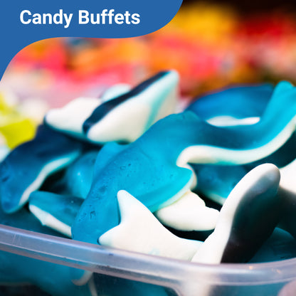 Blue Raspberry Gummy Sharks – 1 Pound Bag Soft Chewy Shark Gummy Candy, Blue Candy Sharks For Parties, Ocean-Theme Snacks, Sour Gummies Lovers, And More