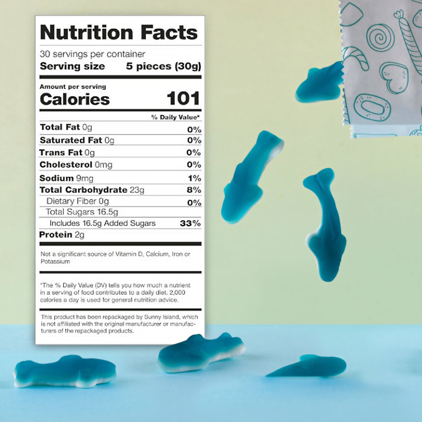 Blue Raspberry Gummy Sharks – 1 Pound Bag Soft Chewy Shark Gummy Candy, Blue Candy Sharks For Parties, Ocean-Theme Snacks, Sour Gummies Lovers, And More