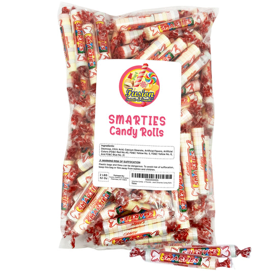Smarties Candy - 2 Pounds Bulk Bag - Original Flavor - Individually Wrapped - Classic Smarties Candy Rolls