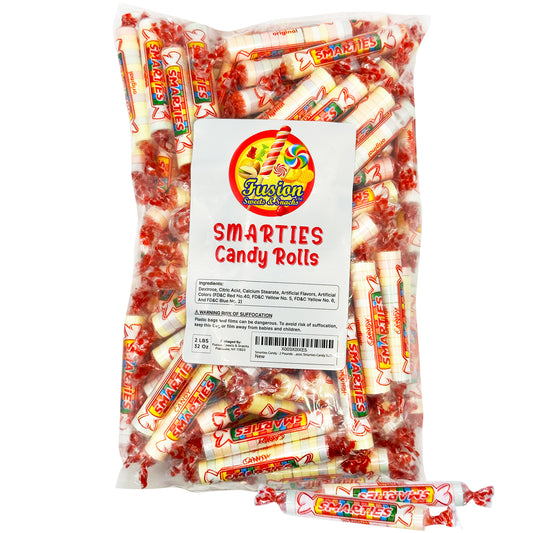 Smarties Candy Original Flavor - Halloween Candy Bulk - 1 Pound Bulk Bag (Approximately 60 Count) - Individually Wrapped - Classic Smarties Candy Rolls - Candy for Parties, Movie Theaters, Kids