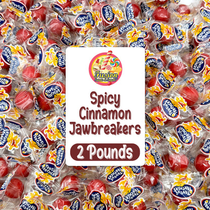 Spicy Cinnamon Jawbreakers – 2 Pounds, Tongue Torchers Fireballs, Individually Wrapped – Hot Atomic Fireballs Hard Candy, Fireball Treats Bulk, Cinnamon Fire Balls Jaw Breakers