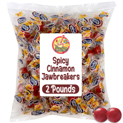 Spicy Cinnamon Jawbreakers – 2 Pounds, Tongue Torchers Fireballs, Individually Wrapped – Hot Atomic Fireballs Hard Candy, Fireball Treats Bulk, Cinnamon Fire Balls Jaw Breakers