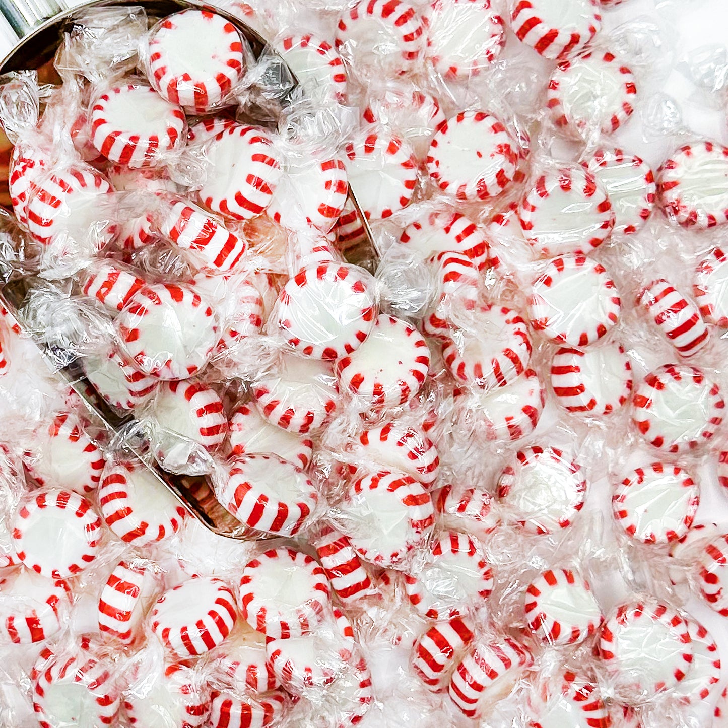 Starlight Peppermint Hard Candy - Bulk 1 Pound Individually Wrapped Peppermints, Refreshing Peppermint Candies, Starlights Mints - Valentines Day Candy
