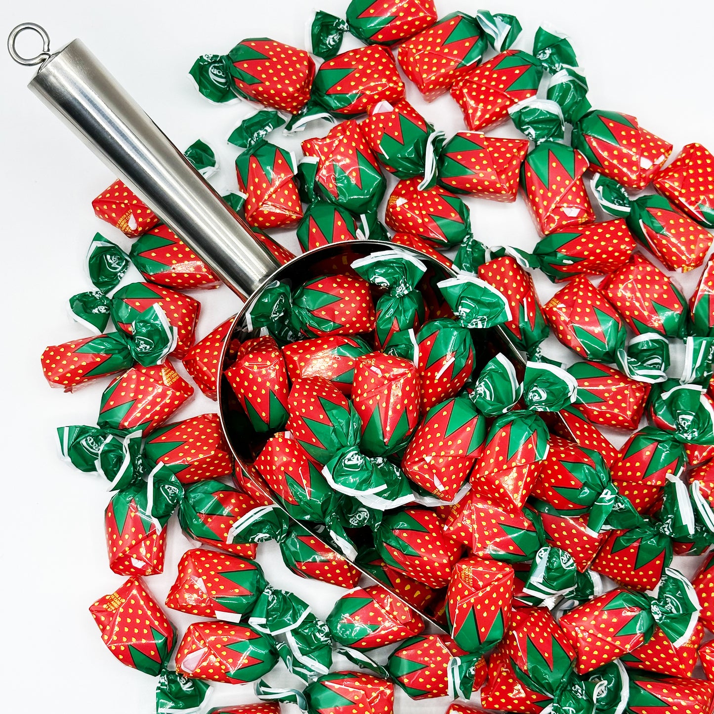 Strawberry Filled Hard Candy - Individually Wrapped Strawberry Bon Bons Candy 2 Pound Bulk Bag