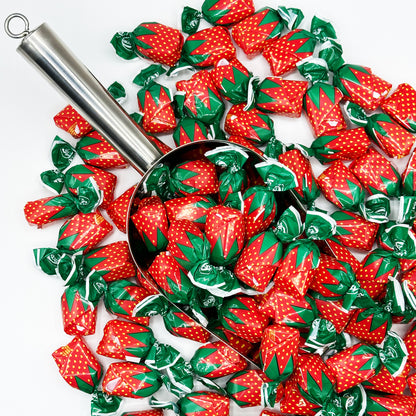 Strawberry Filled Hard Candy - Individually Wrapped Strawberry Bon Bons Candy 2 Pound Bulk Bag