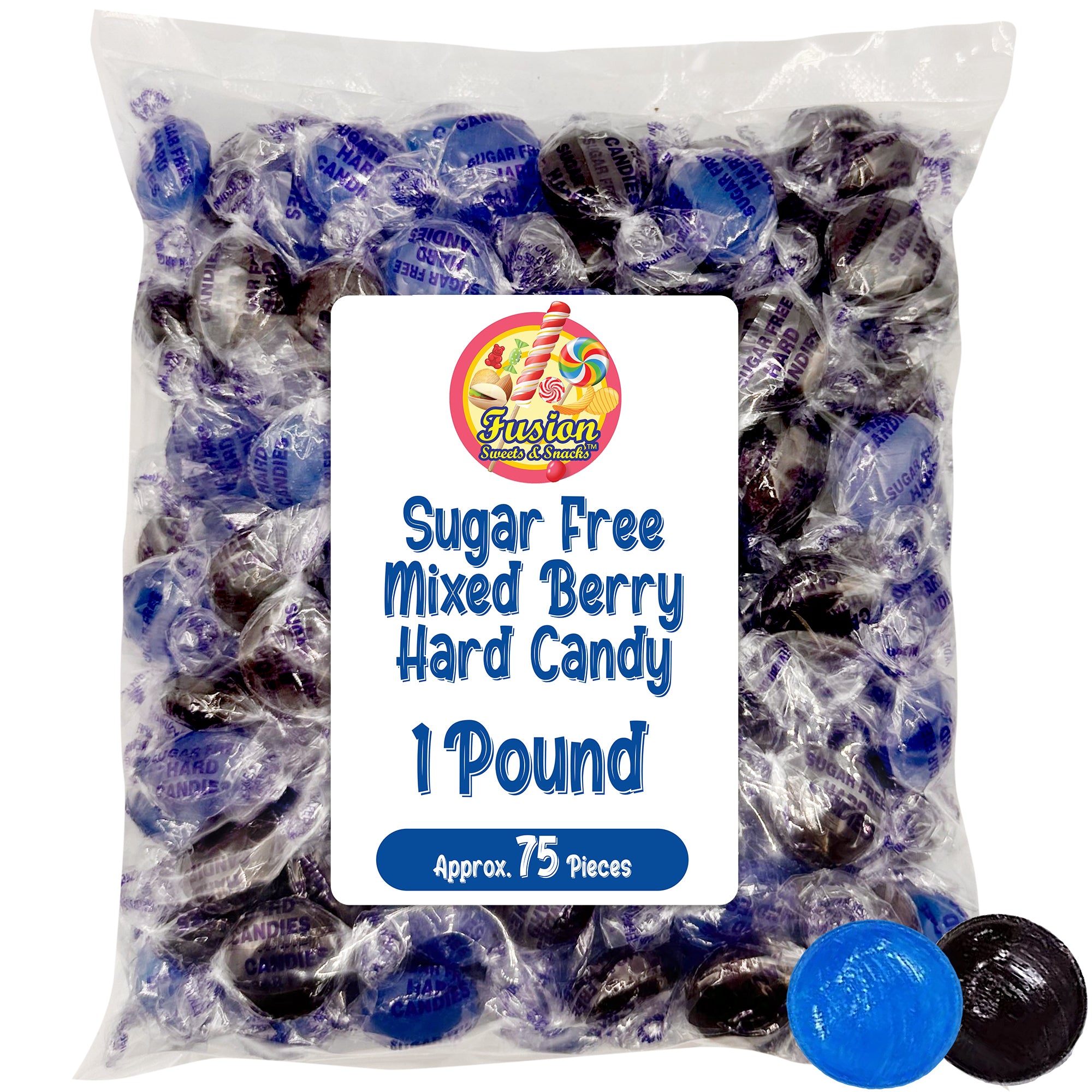 Sugar Free Mixed Berry Hard Candy – 1 lb Bulk Bag, Individually Wrappe ...