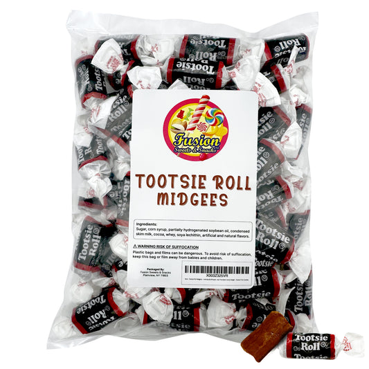 Tootsie Roll Midgees - Individually Wrapped - 1 Pound Bag of Chewy Chocolate Candy Delight - Gluten Free Candies