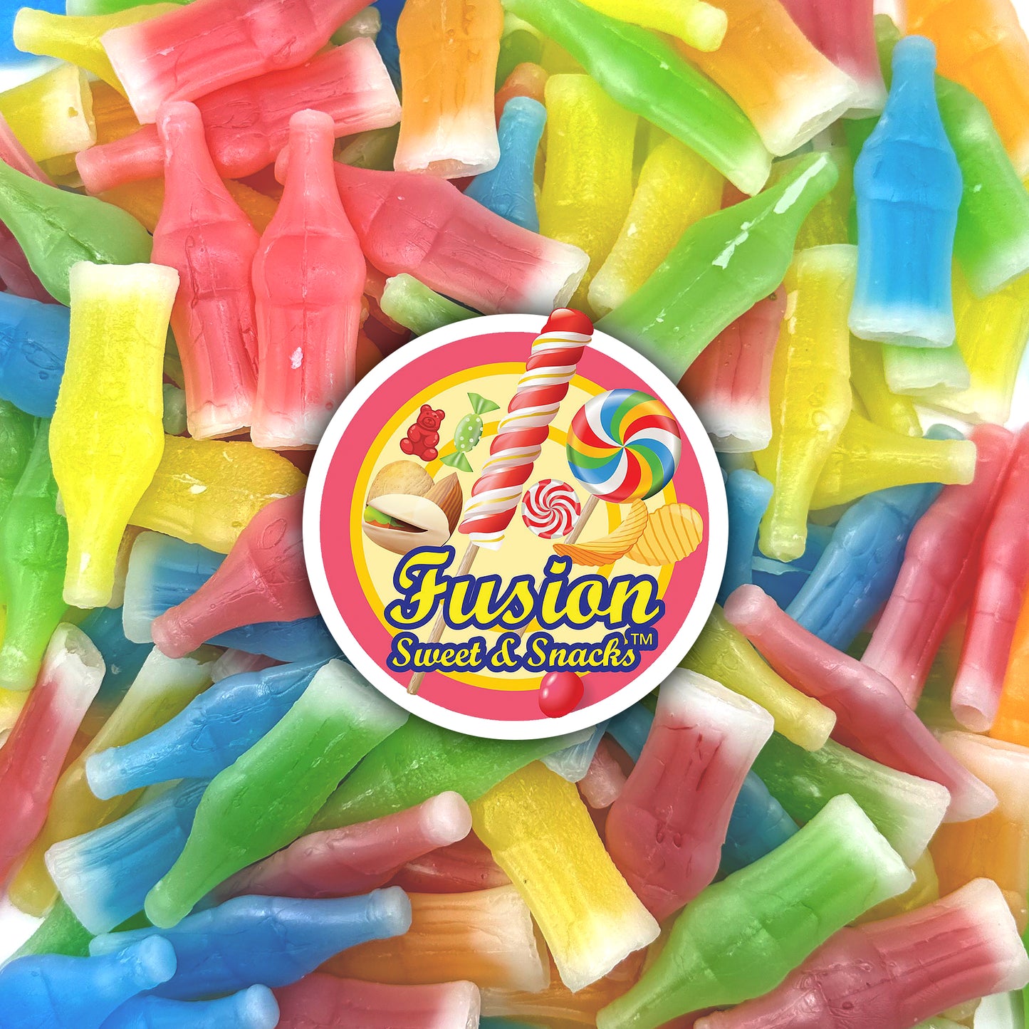 Wax Bottle Candy Drinks, 1/2 (half) Pound Bag - Retro Wax Candy Bottles, Liquid Filled - Variety Flavor Nip Candy Juice - Classic Wax Candy for Old School Candy Lovers
