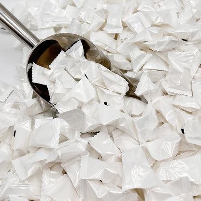 White Buttermints - 100 Count - Butter Mints Individually Wrapped - Wedding Mints