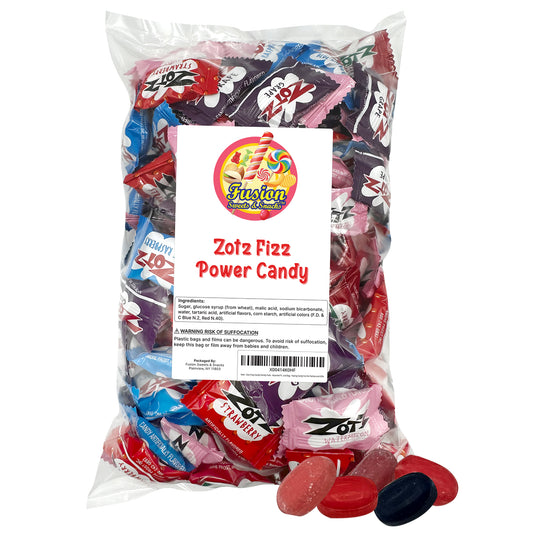 Zotz Fizzy Candy Variety Pack - Assorted Flavors Fizz Power, 2 Pound Bag - Fizzing Candy Fun for Parties and Gifts