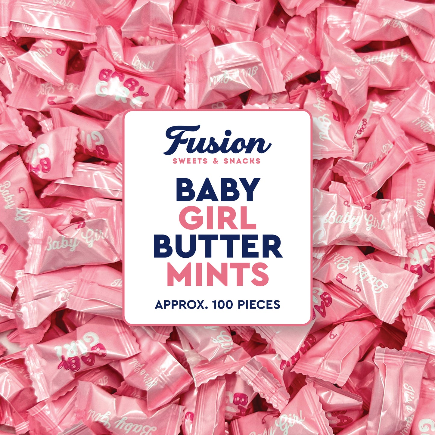 Baby Girl Buttermints - 100 Count - Baby Shower Butter Mints - Baby Shower Candy
