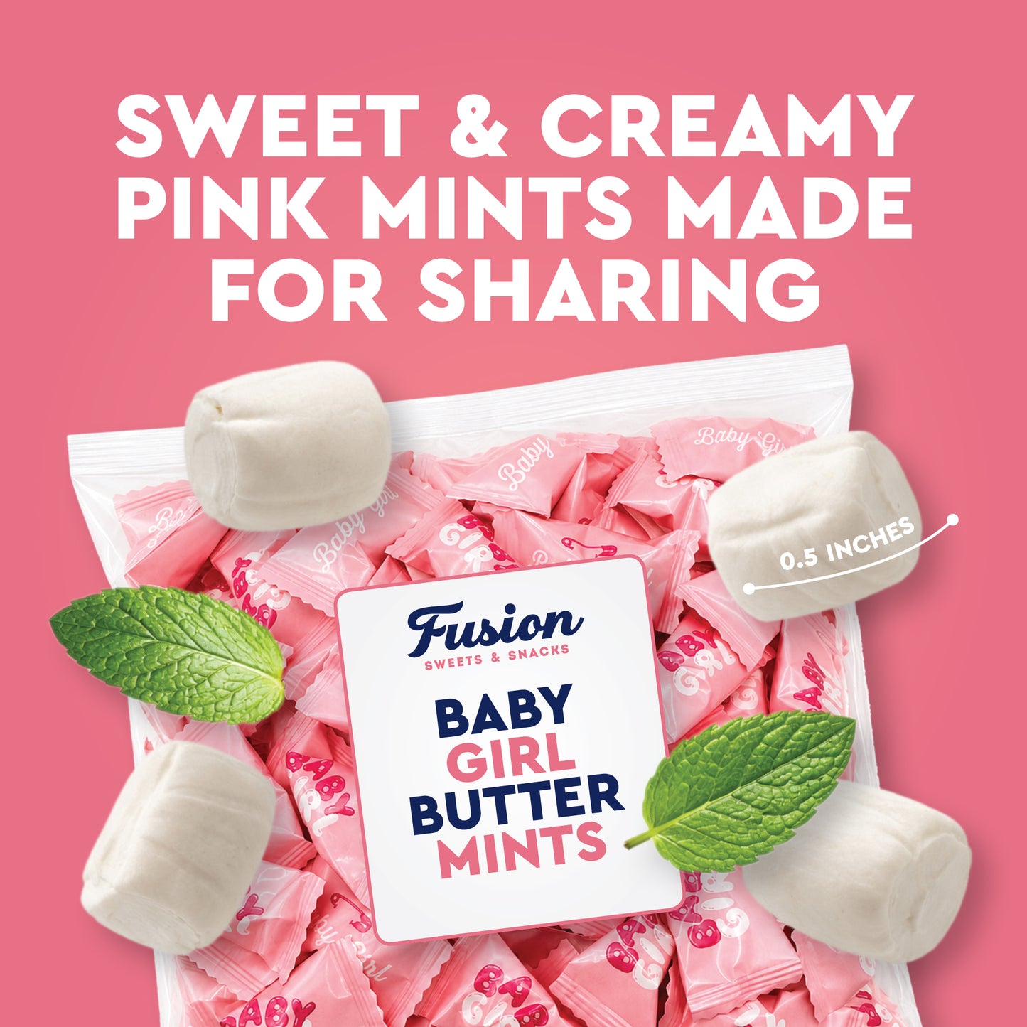 Baby Girl Buttermints - 100 Count - Baby Shower Butter Mints - Baby Shower Candy