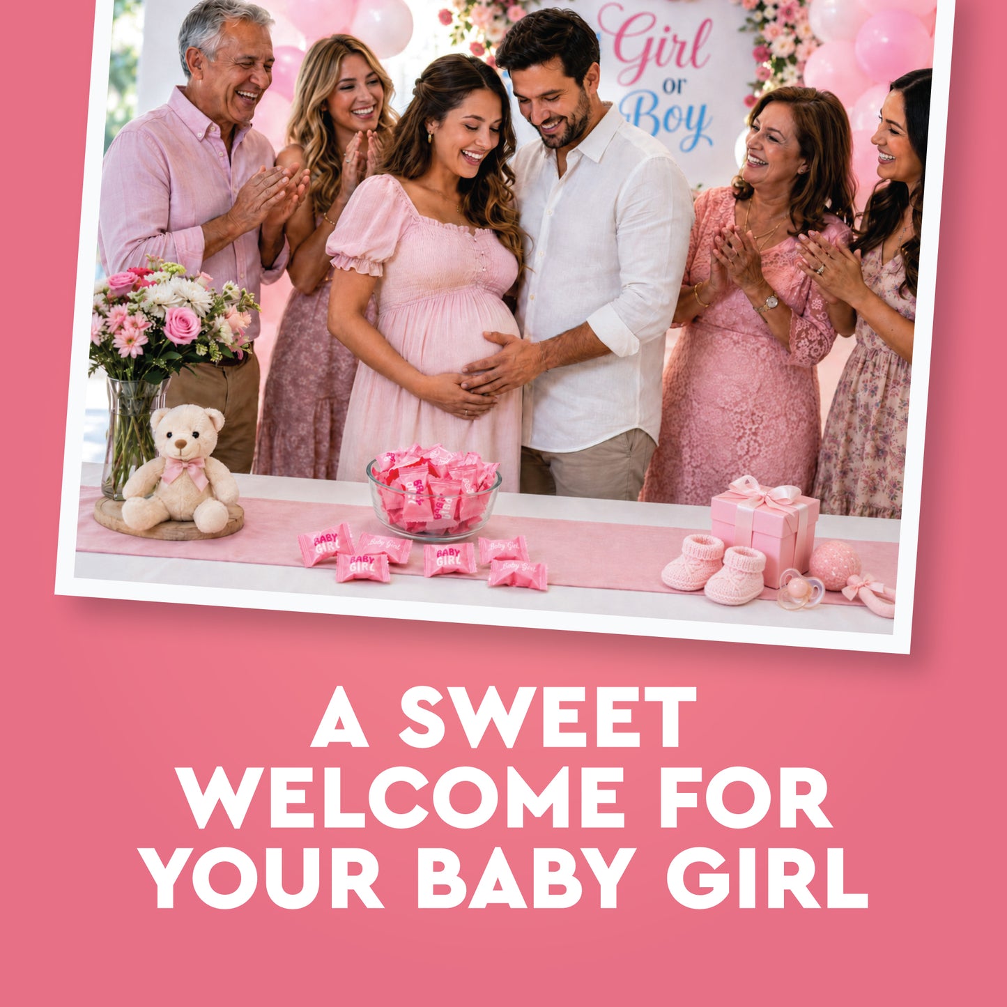 Baby Girl Buttermints - 100 Count - Baby Shower Butter Mints - Baby Shower Candy