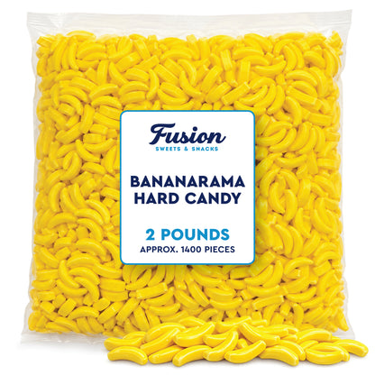 Bananarama Banana Candy – 2 LB Bulk Banana Flavored Hard Candy – Yellow Banana Candies – Candy Bananas for Gumball Machine Refills, Buffets, Party Favors, Gifts & More