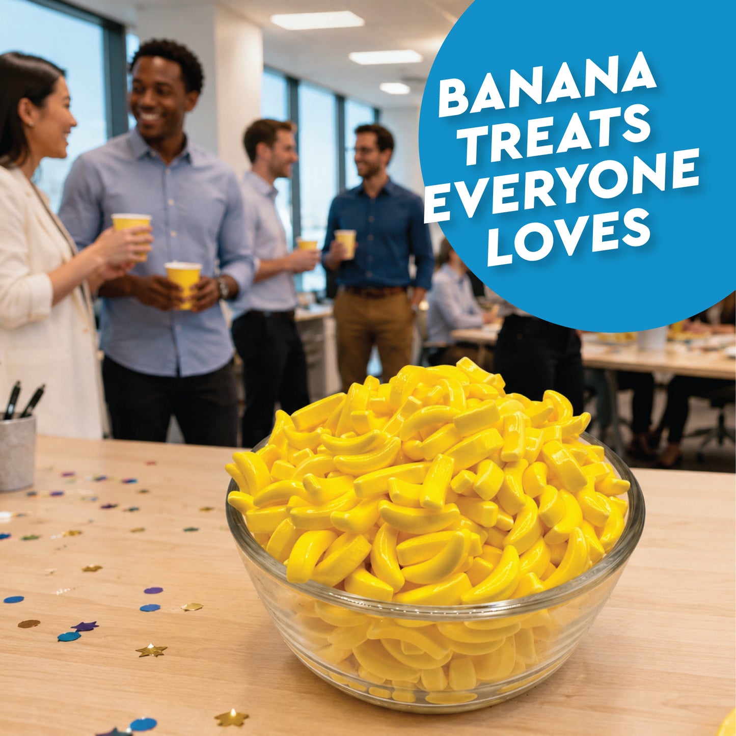 Bananarama Banana Candy – 2 LB Bulk Banana Flavored Hard Candy – Yellow Banana Candies – Candy Bananas for Gumball Machine Refills, Buffets, Party Favors, Gifts & More