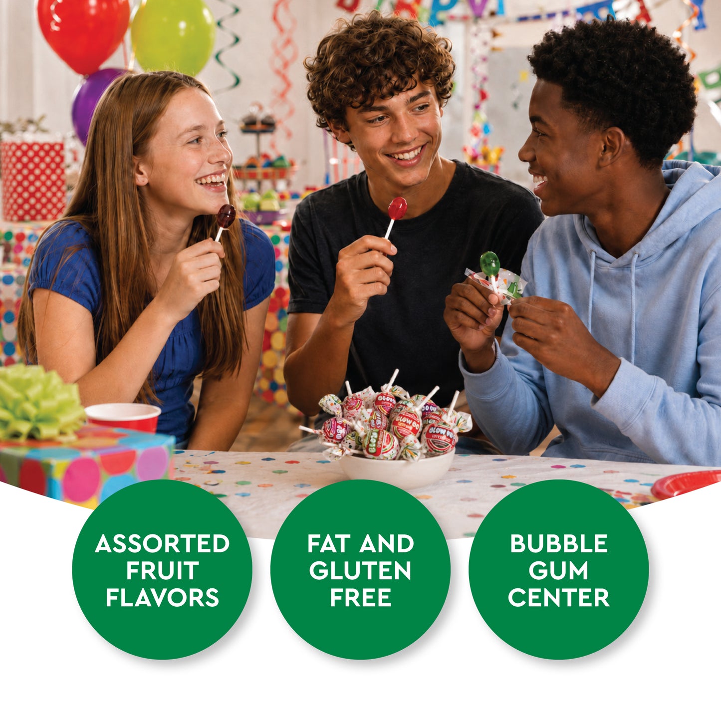 Blow Pops Lollipops – 1 lb Bulk Bag, Assorted Fruit Flavors with Bubble Gum Center