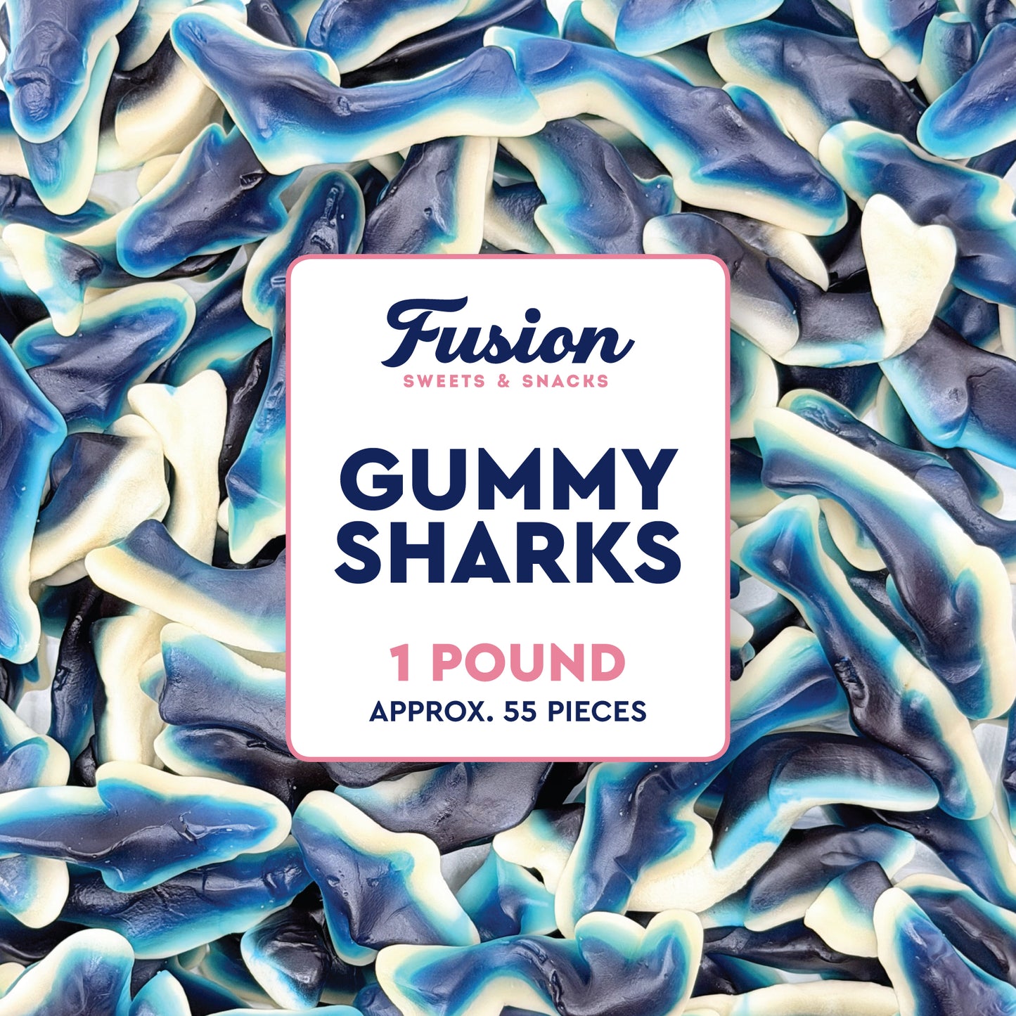 Blue Raspberry Gummy Sharks – 1 Pound Bag Soft Chewy Shark Gummy Candy, Blue Candy Sharks For Parties, Ocean-Theme Snacks, Sour Gummies Lovers, And More
