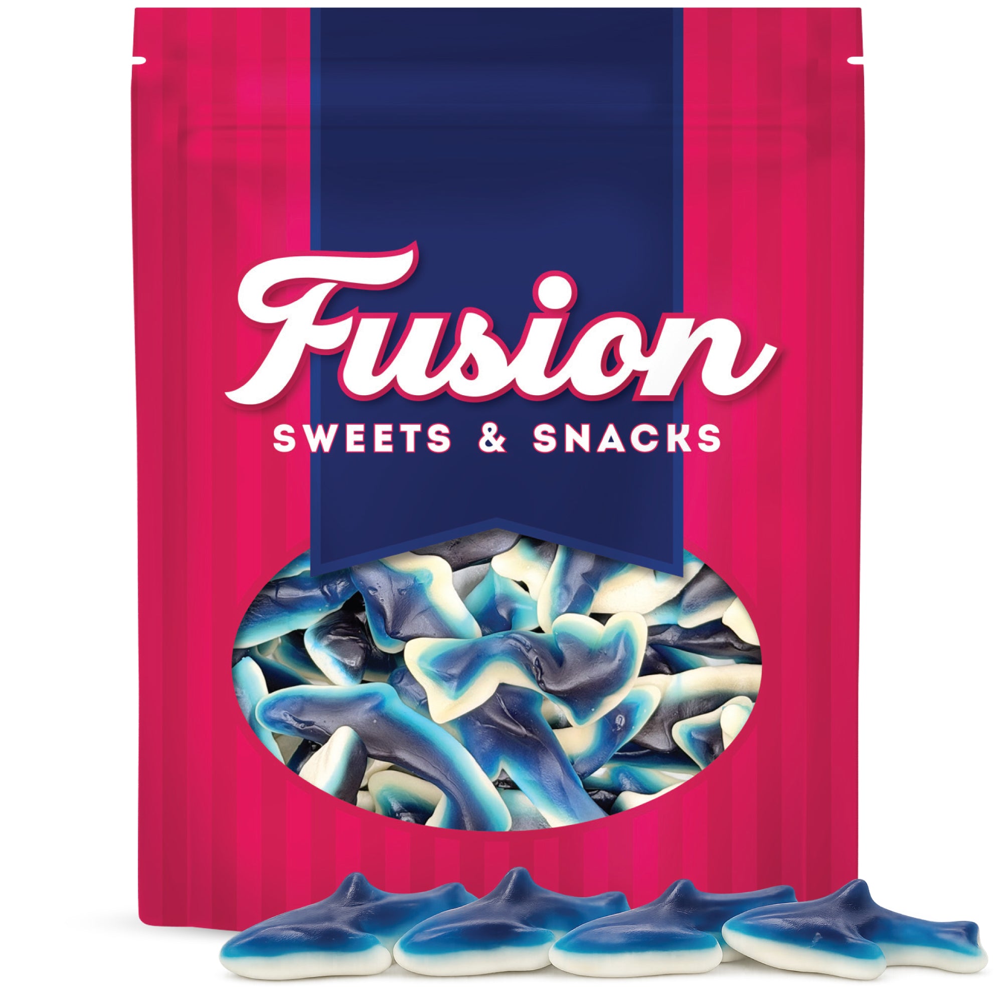 Blue Raspberry Gummy Sharks – 1 Pound Bag Soft Chewy Shark Gummy Candy ...