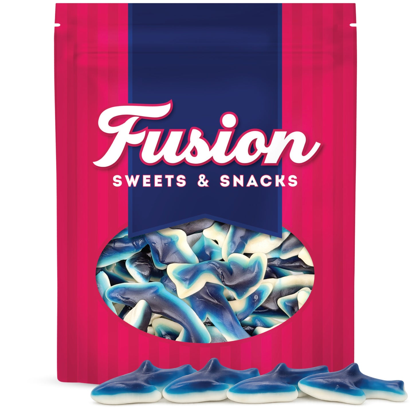 Blue Raspberry Gummy Sharks – 1 Pound Bag Soft Chewy Shark Gummy Candy, Blue Candy Sharks For Parties, Ocean-Theme Snacks, Sour Gummies Lovers, And More